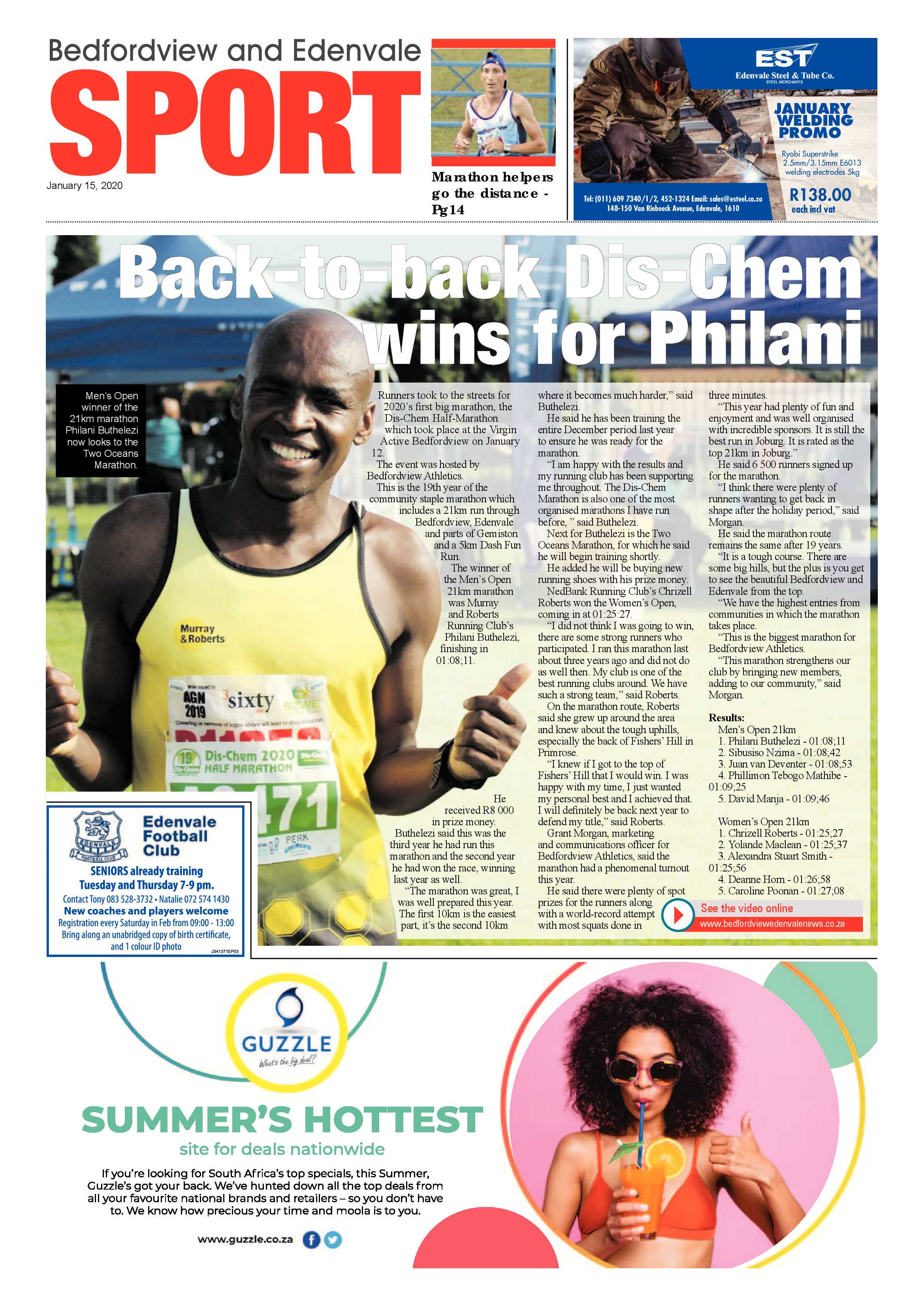 Bedfordview Edenvale News 15 January 2020 page 16