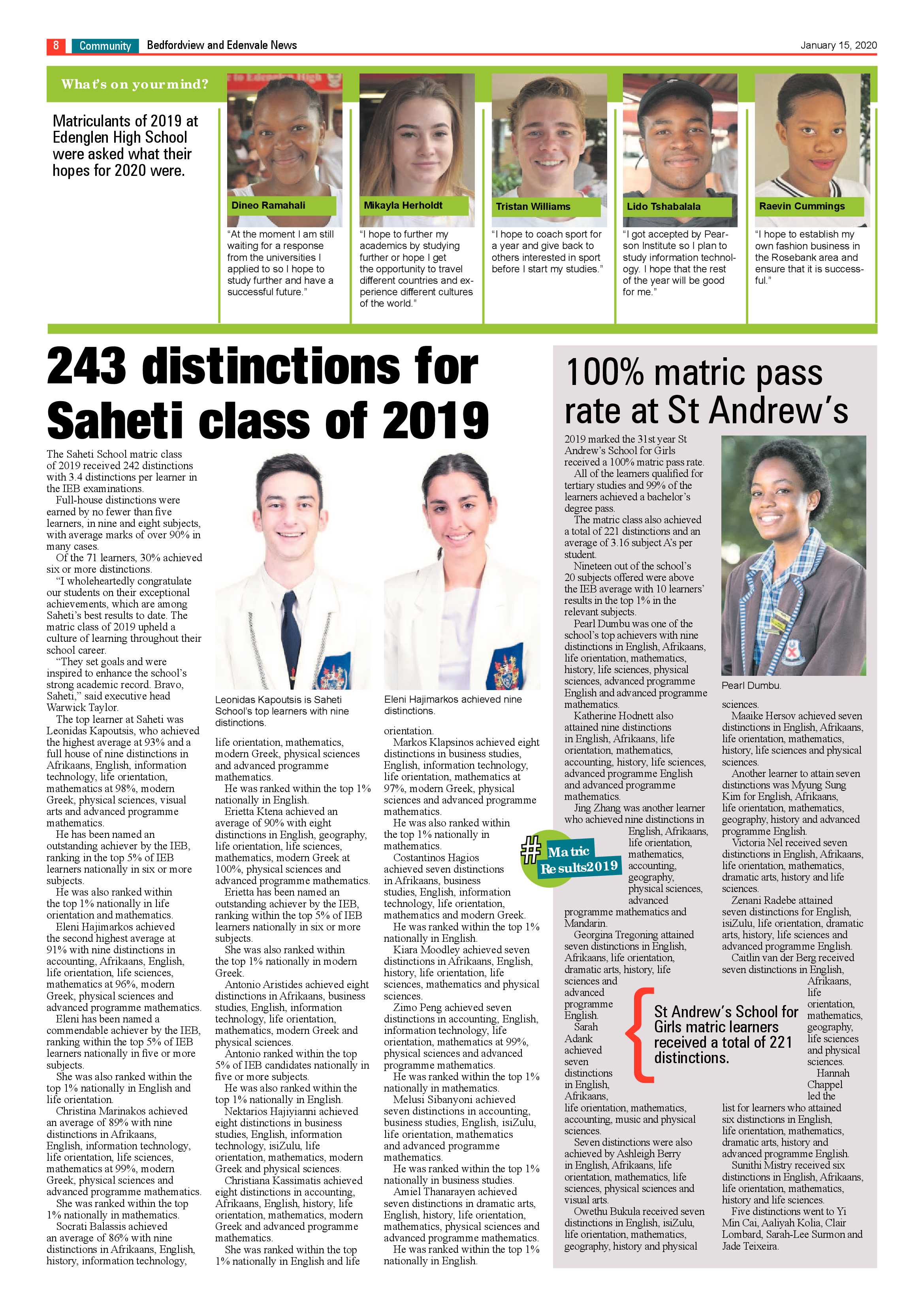 Bedfordview Edenvale News 15 January 2020 page 8