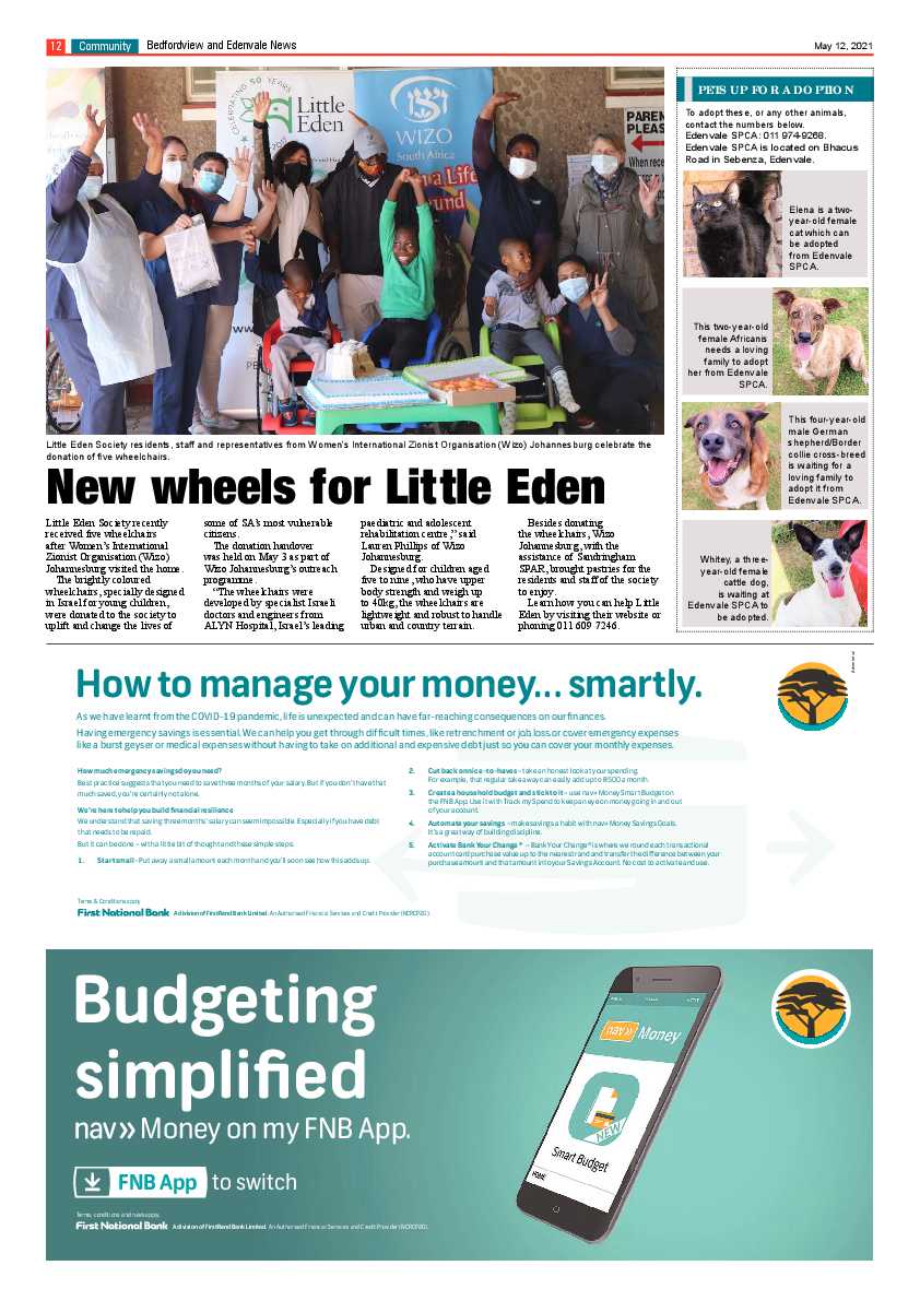 Bedfordview Edenvale News 14 May 2021 page 12