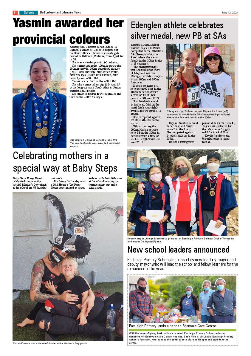 Bedfordview Edenvale News 14 May 2021 page 14