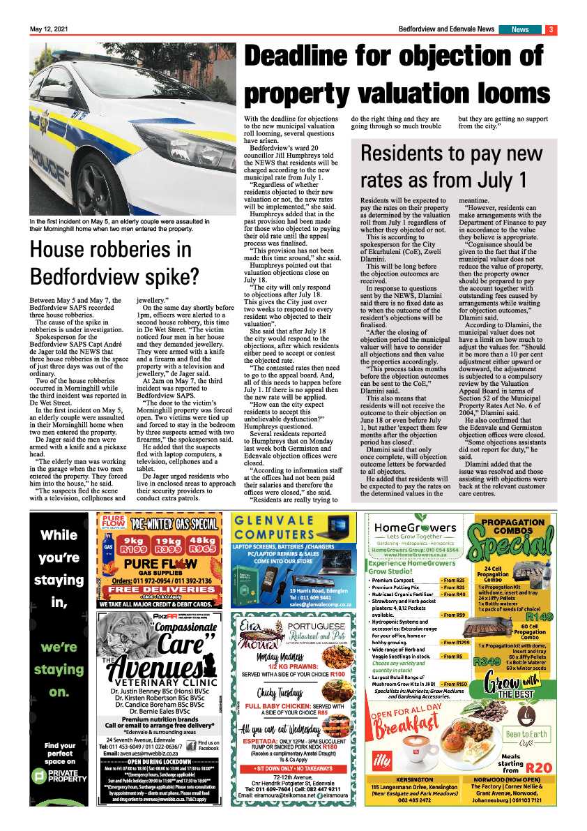 Bedfordview Edenvale News 14 May 2021 page 3