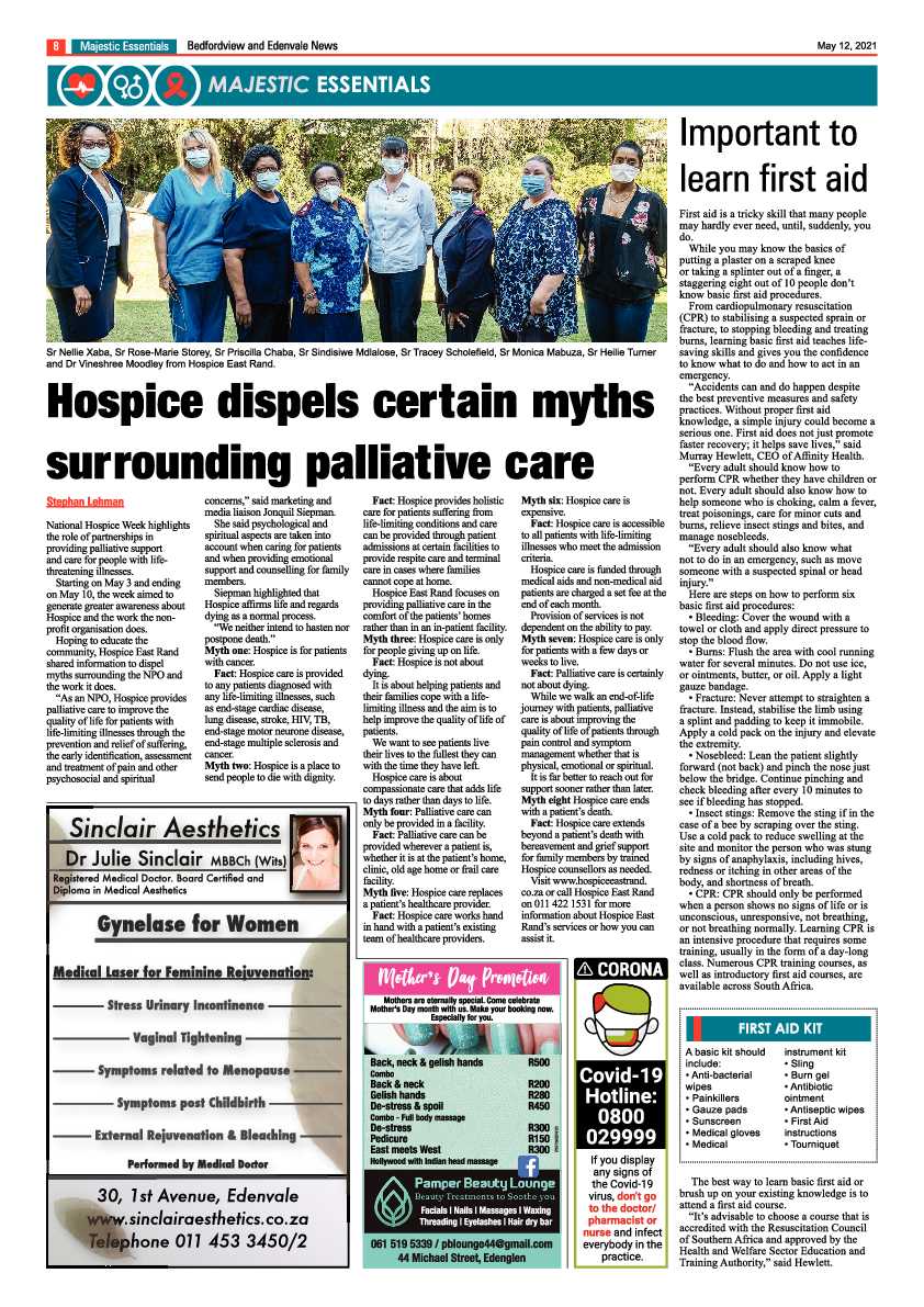 Bedfordview Edenvale News 14 May 2021 page 8