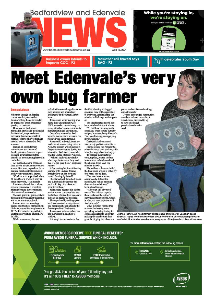 Bedfordview Edenvale News 16 June 2021 page 1
