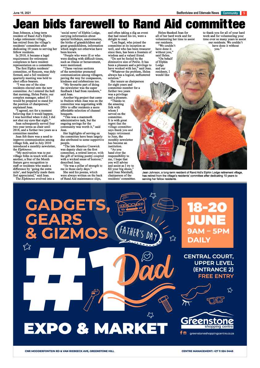 Bedfordview Edenvale News 16 June 2021 page 5