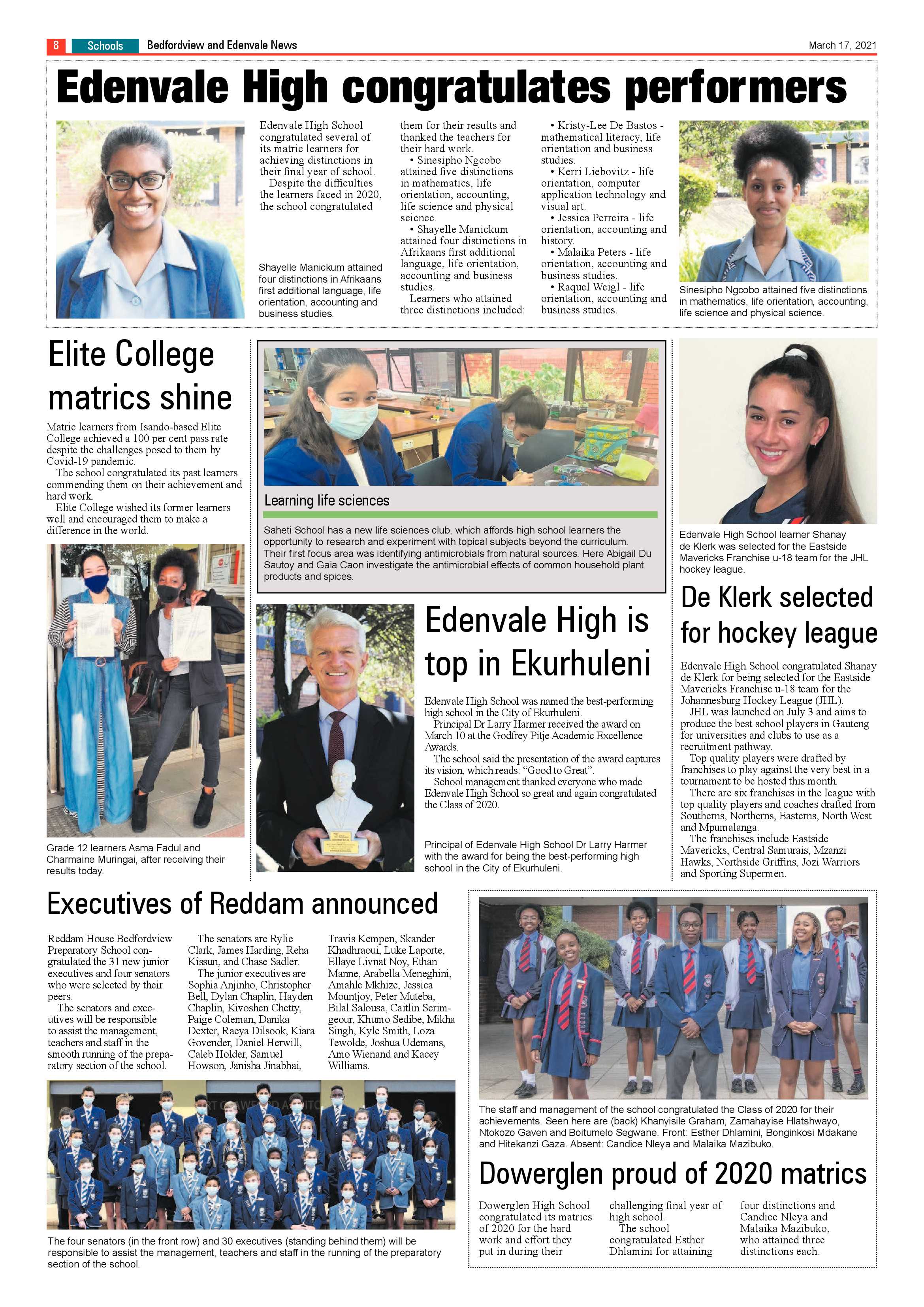 Bedfordview Edenvale News 17 March 2021 page 8