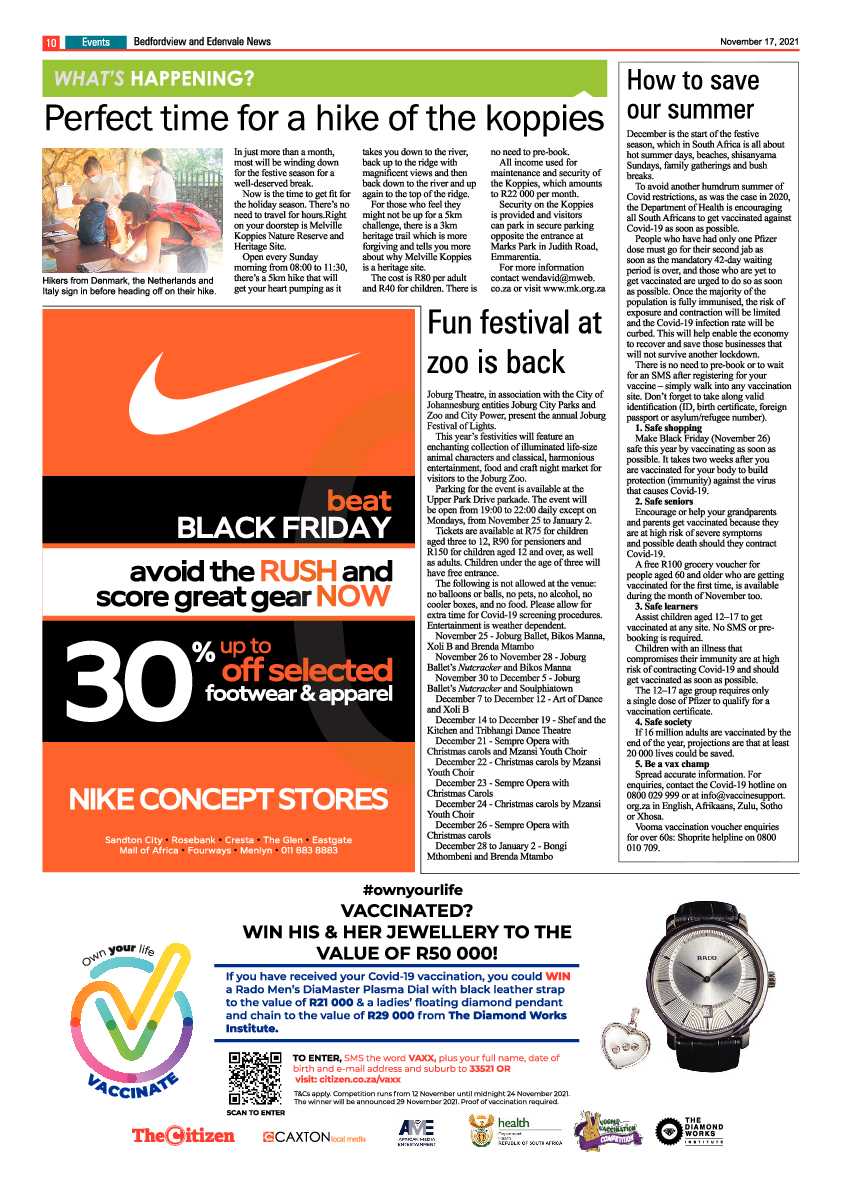 Bedfordview Edenvale News 17 November 2021 page 10