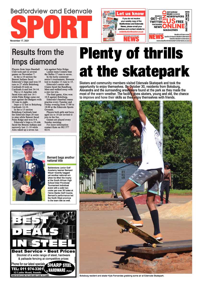 Bedfordview Edenvale News 17 November 2021 page 16