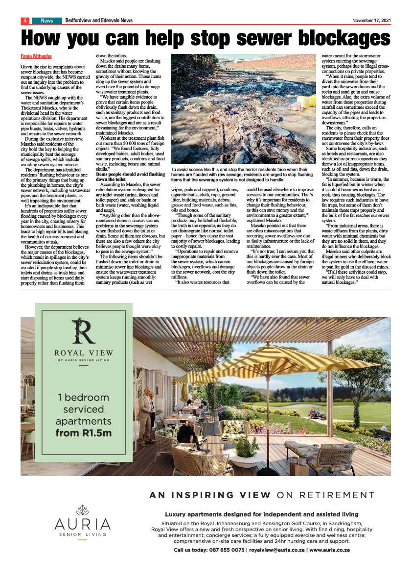 Bedfordview Edenvale News 17 November 2021 page 4