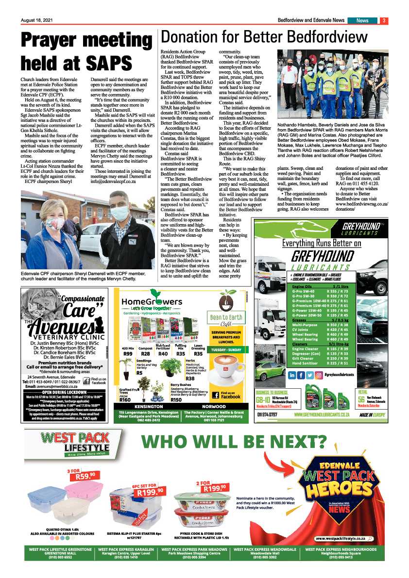 Bedfordview Edenvale News 18 August 2021 page 3