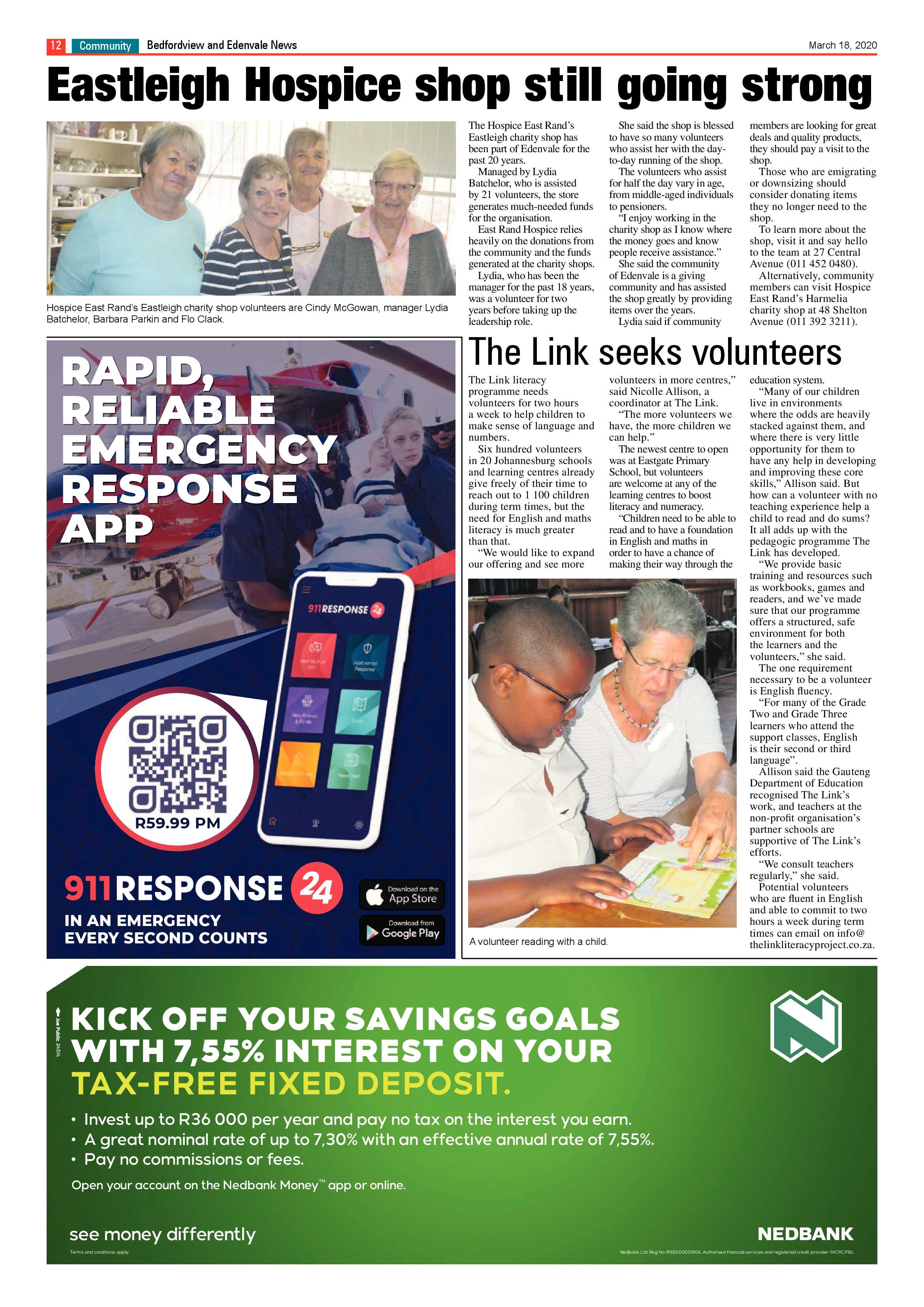 Bedfordview Edenvale News 18 March 2020 page 12