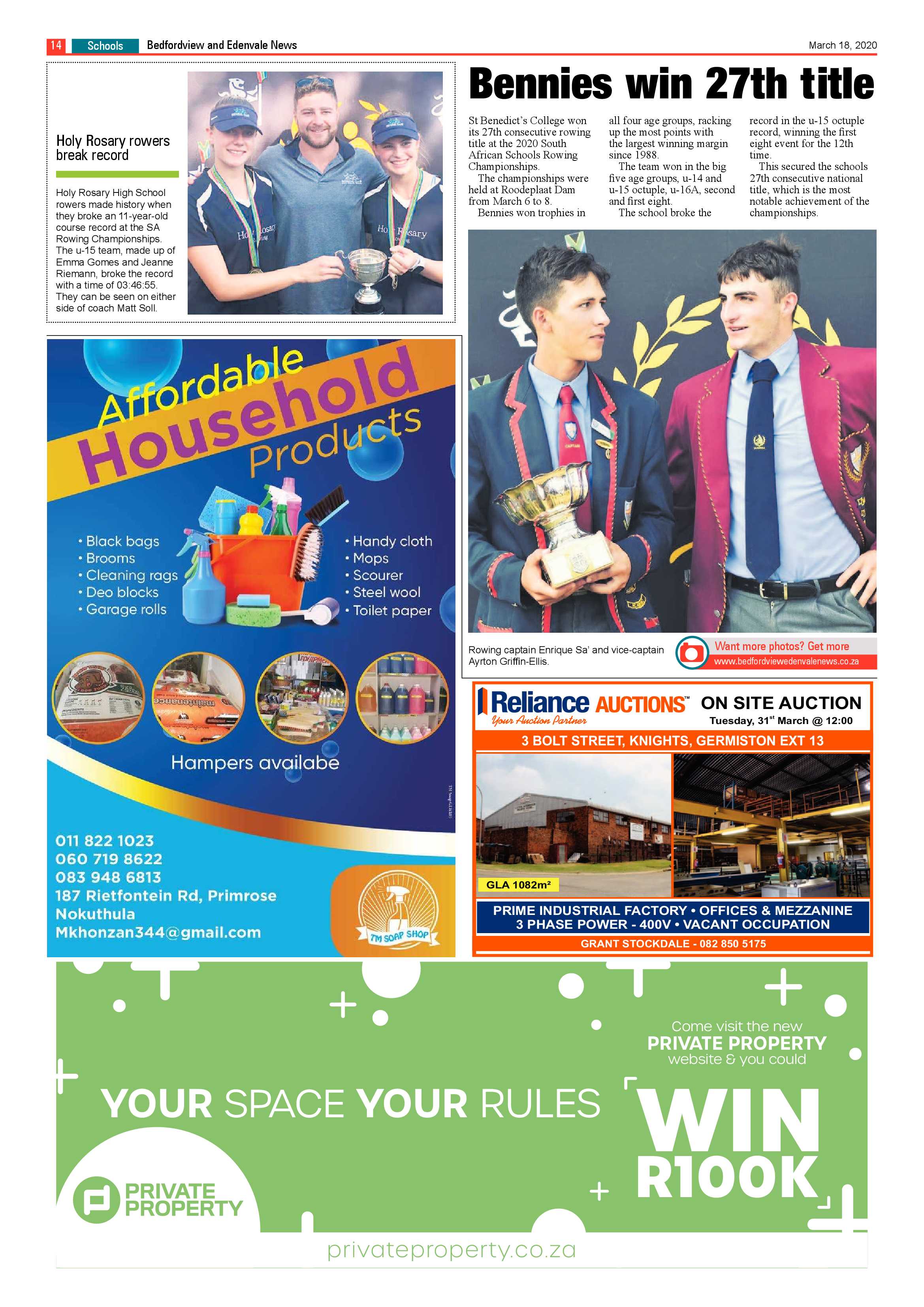 Bedfordview Edenvale News 18 March 2020 page 14