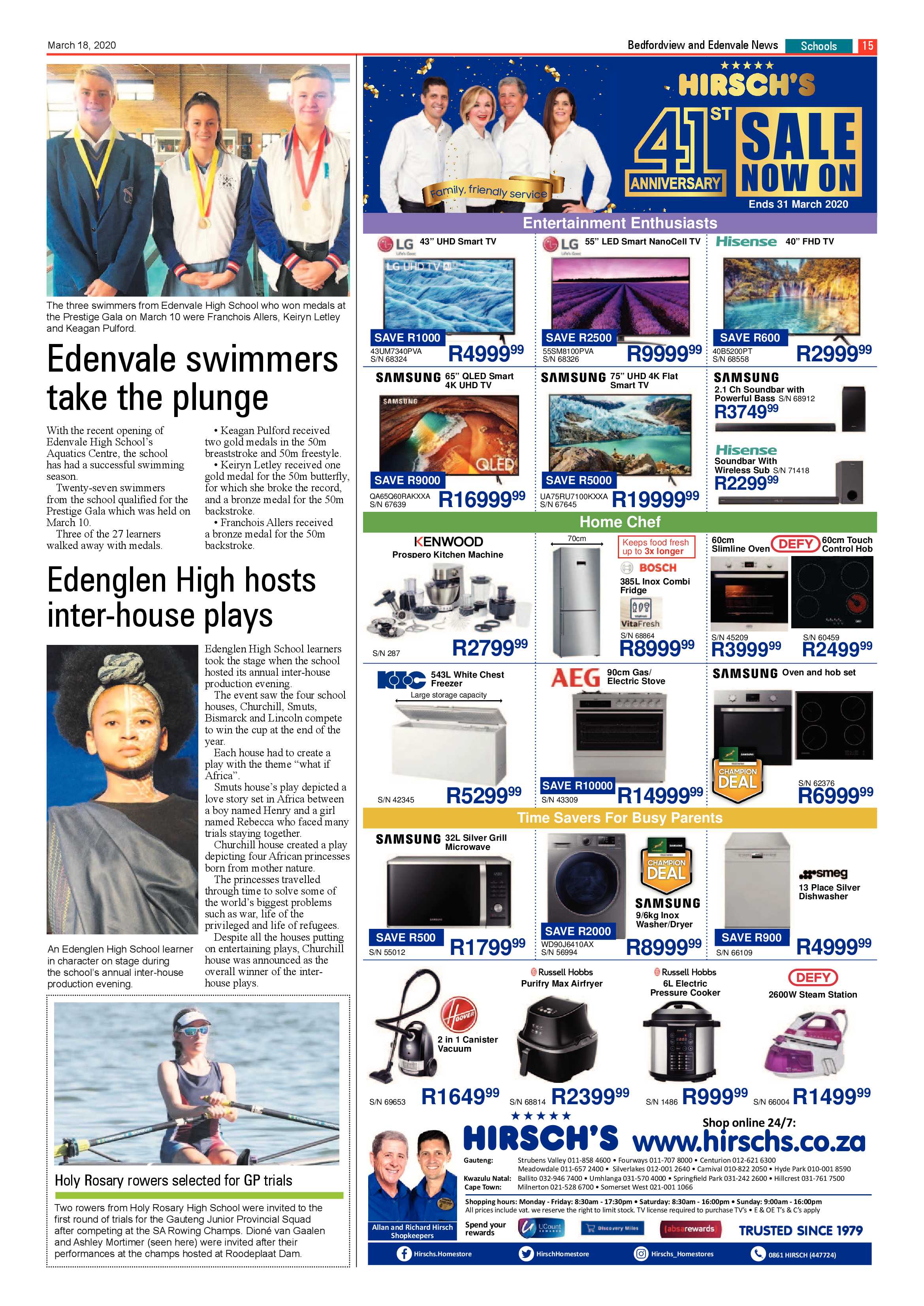Bedfordview Edenvale News 18 March 2020 page 15