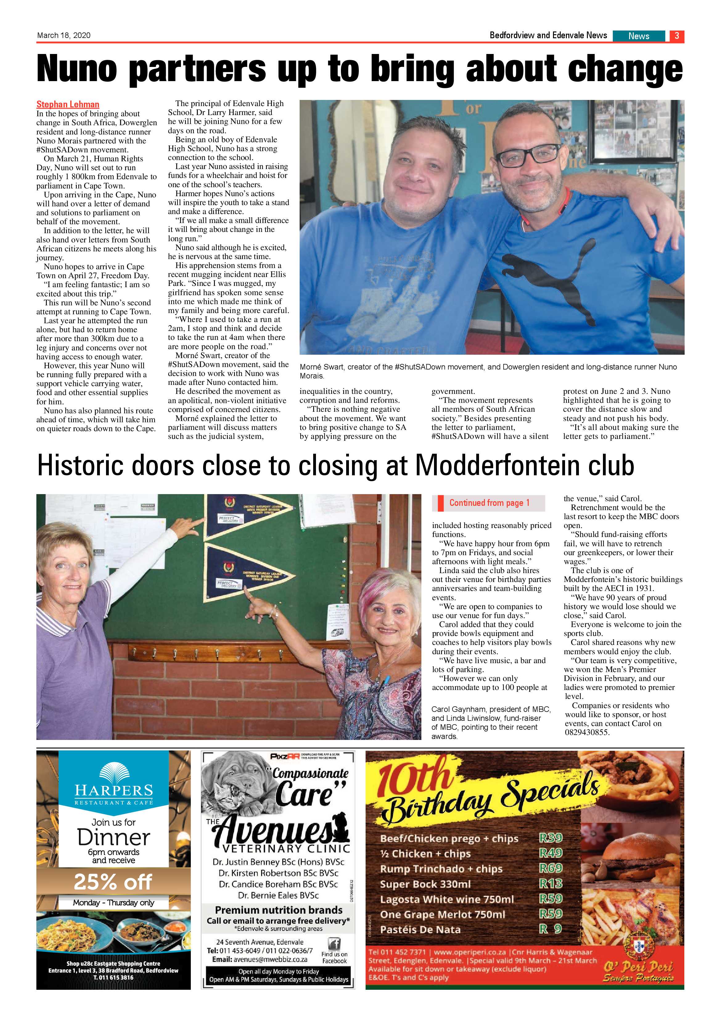 Bedfordview Edenvale News 18 March 2020 page 3
