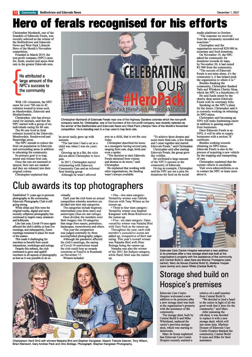 Bedfordview Edenvale News 1 December 2021 page 12