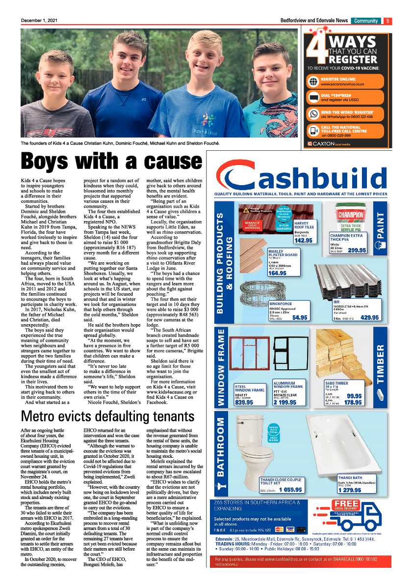 Bedfordview Edenvale News 1 December 2021 page 5