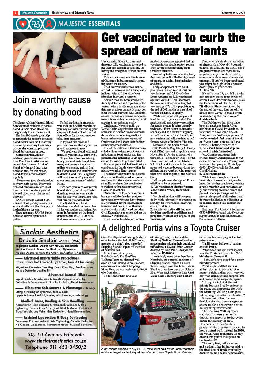 Bedfordview Edenvale News 1 December 2021 page 6