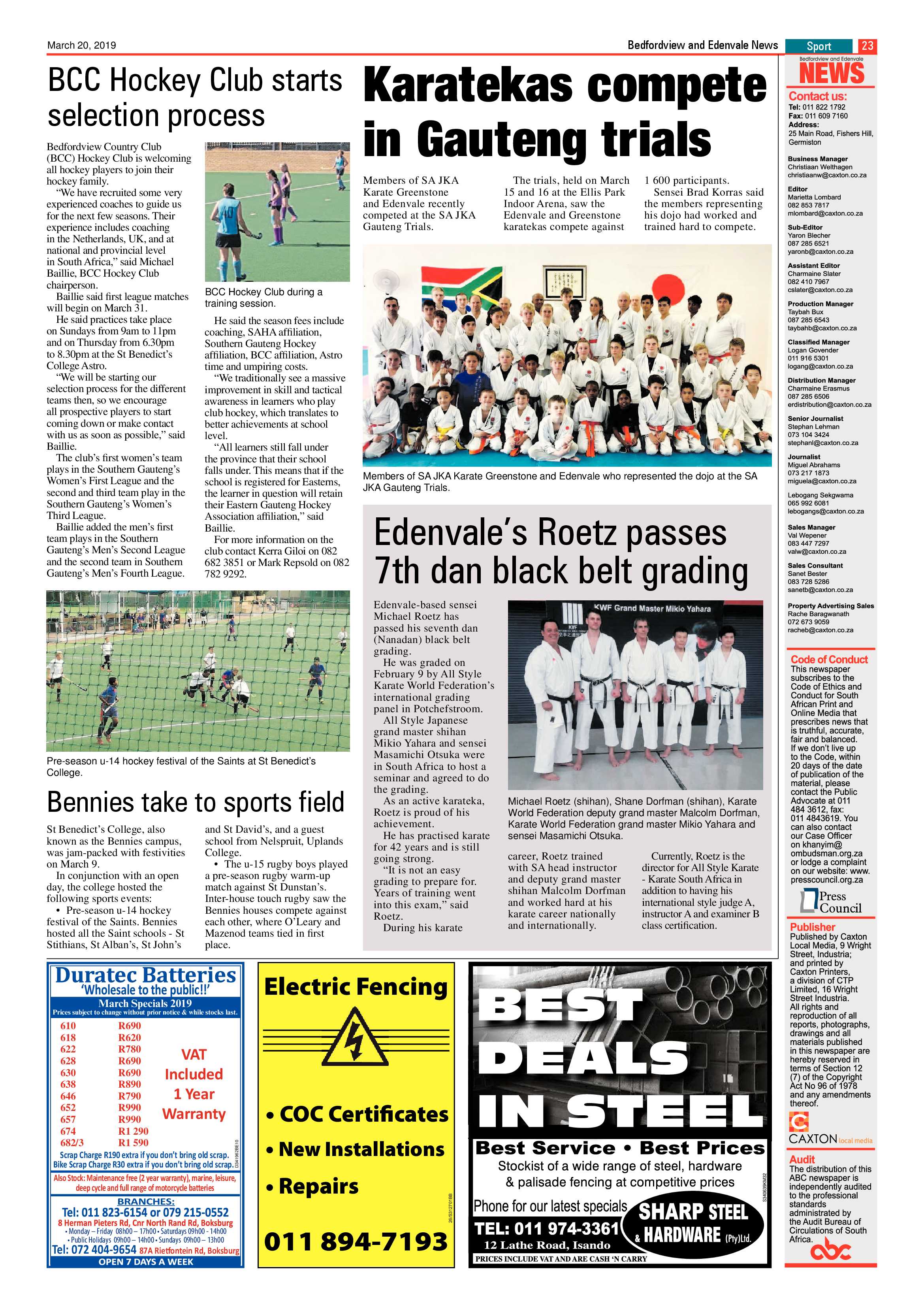 Bedfordview Edenvale News 20 March 2019 page 23