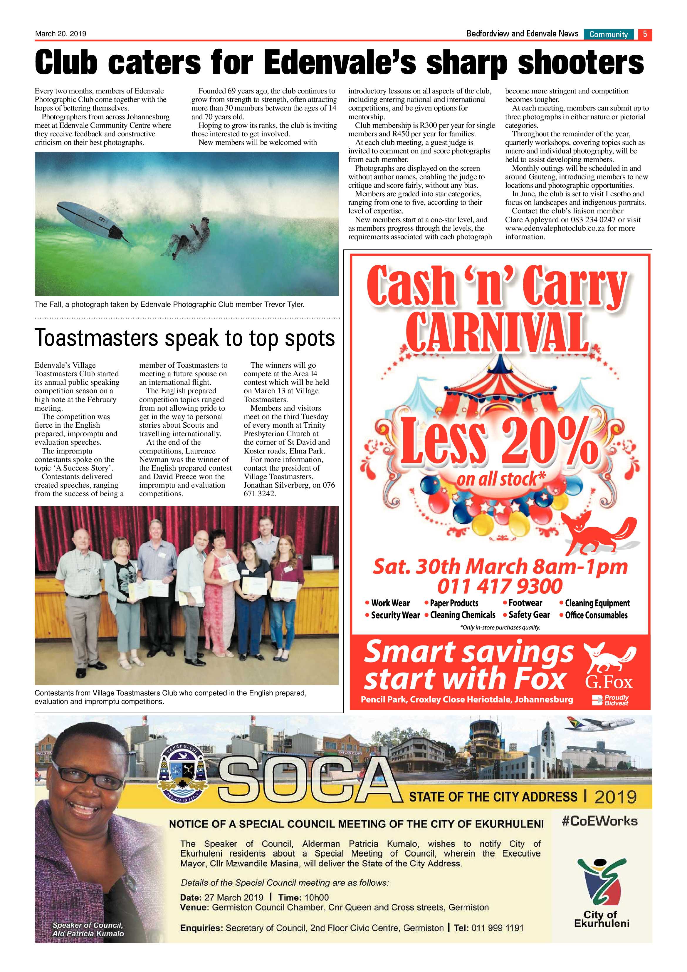Bedfordview Edenvale News 20 March 2019 page 5