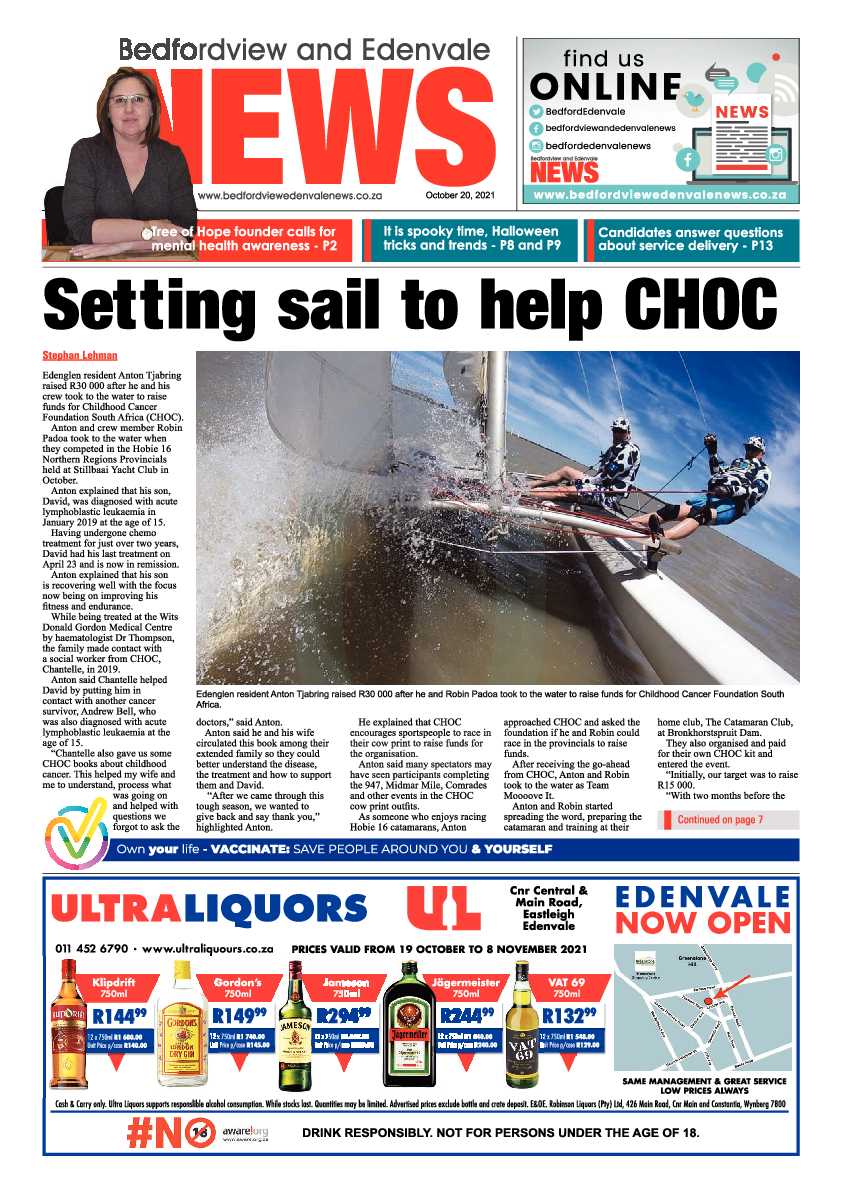 Bedfordview Edenvale News 20 October 2021 page 1