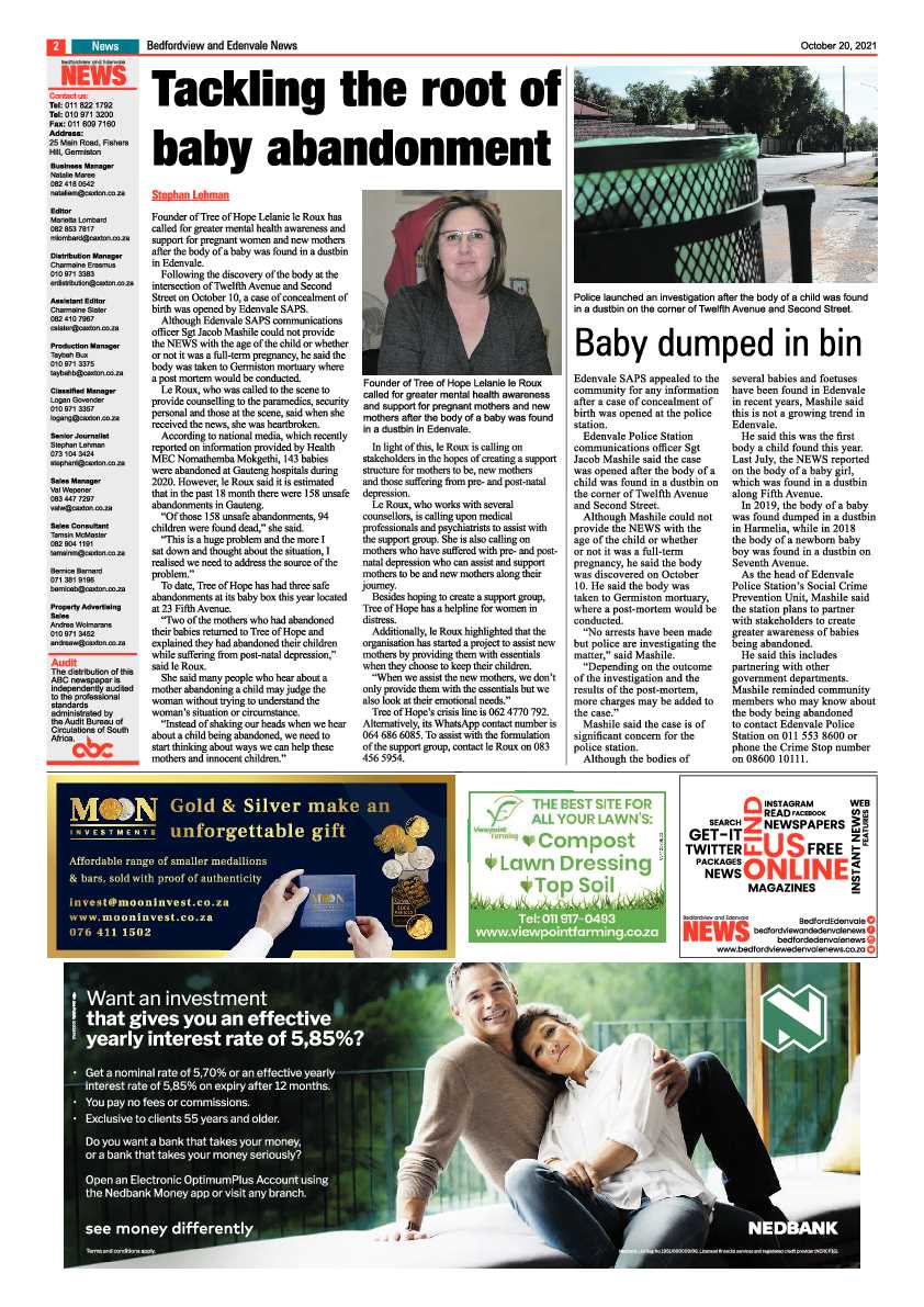Bedfordview Edenvale News 20 October 2021 page 2