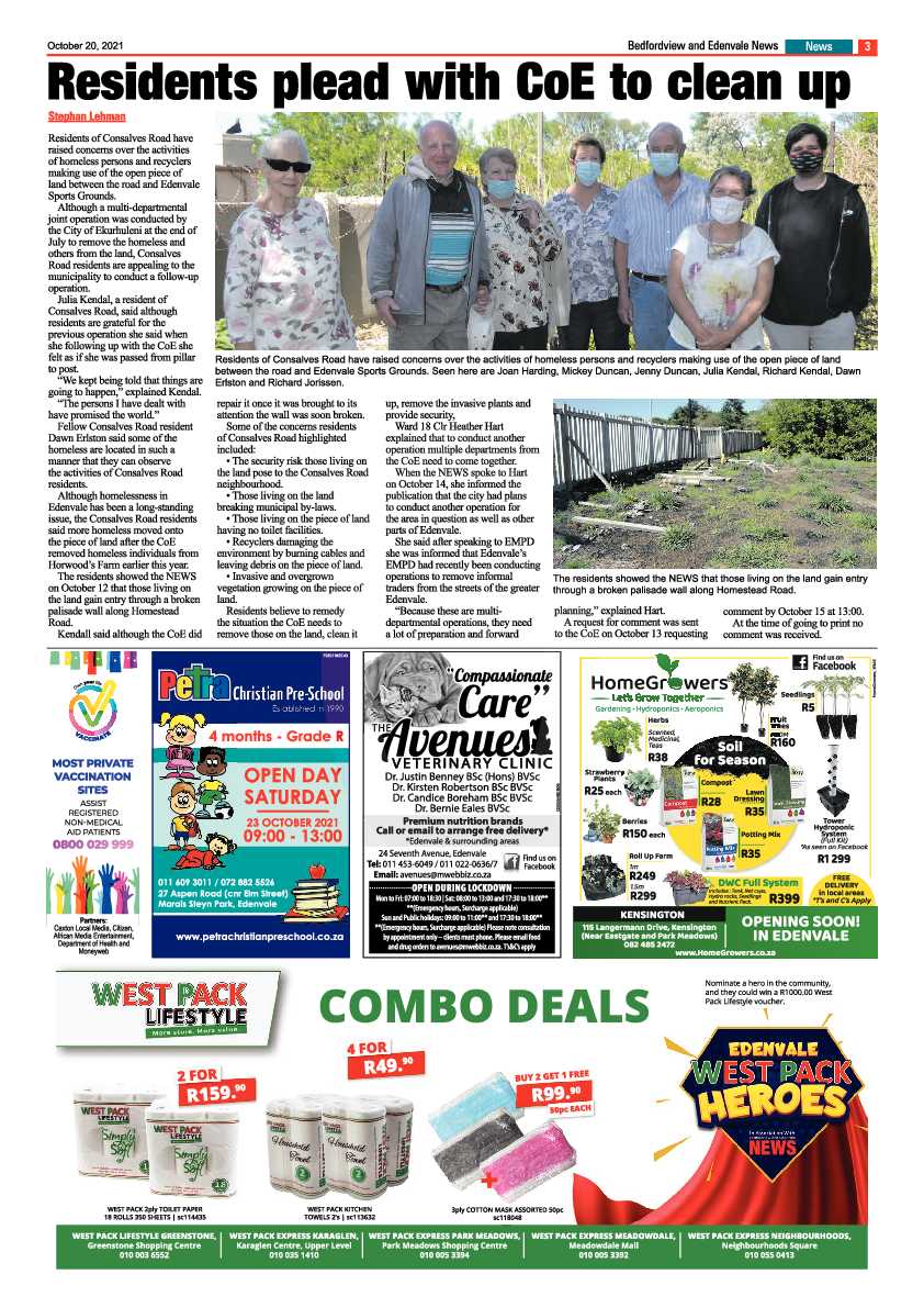 Bedfordview Edenvale News 20 October 2021 page 3