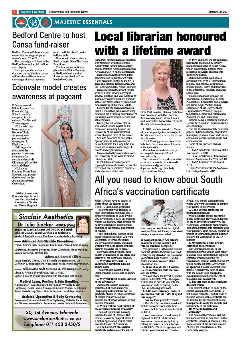 Bedfordview Edenvale News 20 October 2021 page 4