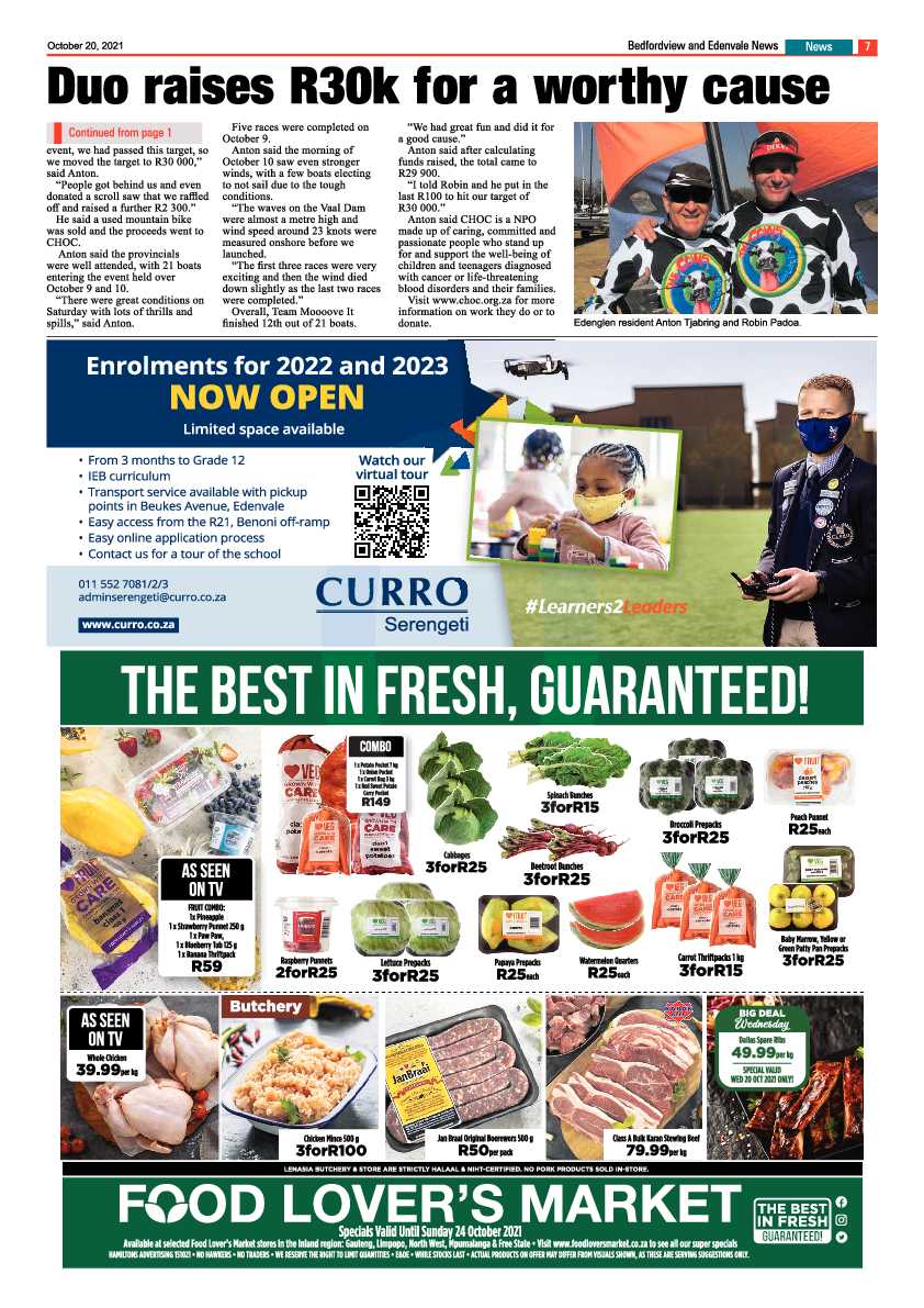 Bedfordview Edenvale News 20 October 2021 page 7