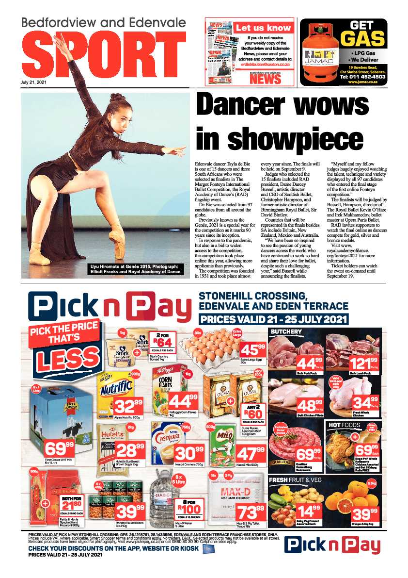 Bedfordview Edenvale News 21 July 2021 page 12