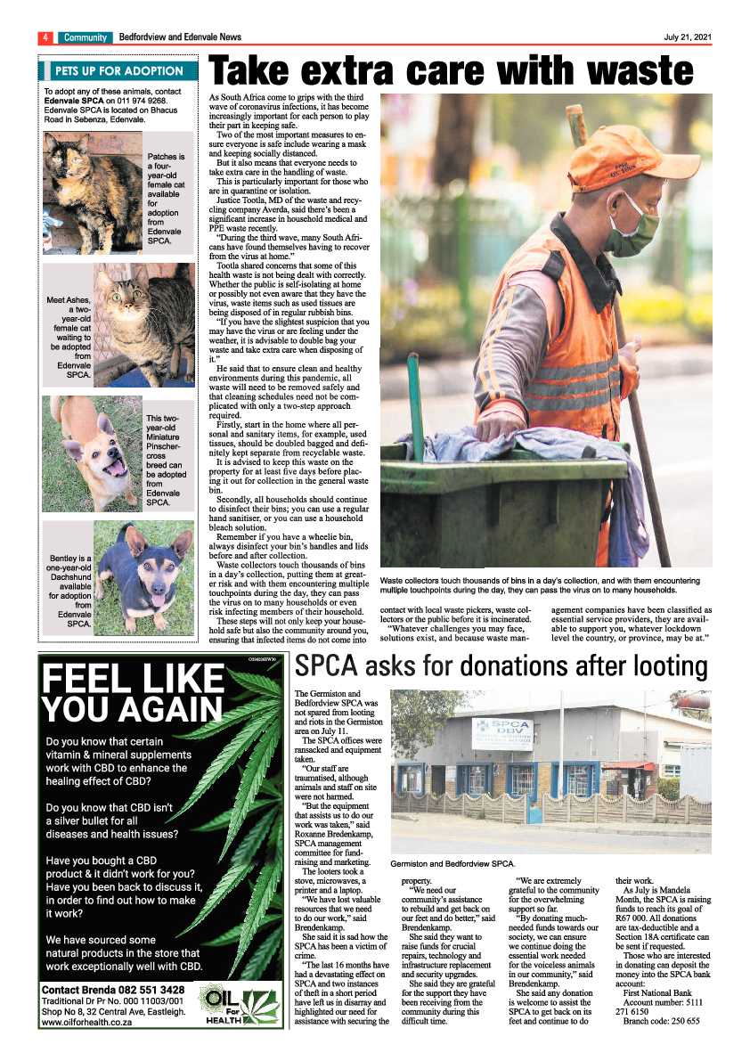 Bedfordview Edenvale News 21 July 2021 page 4