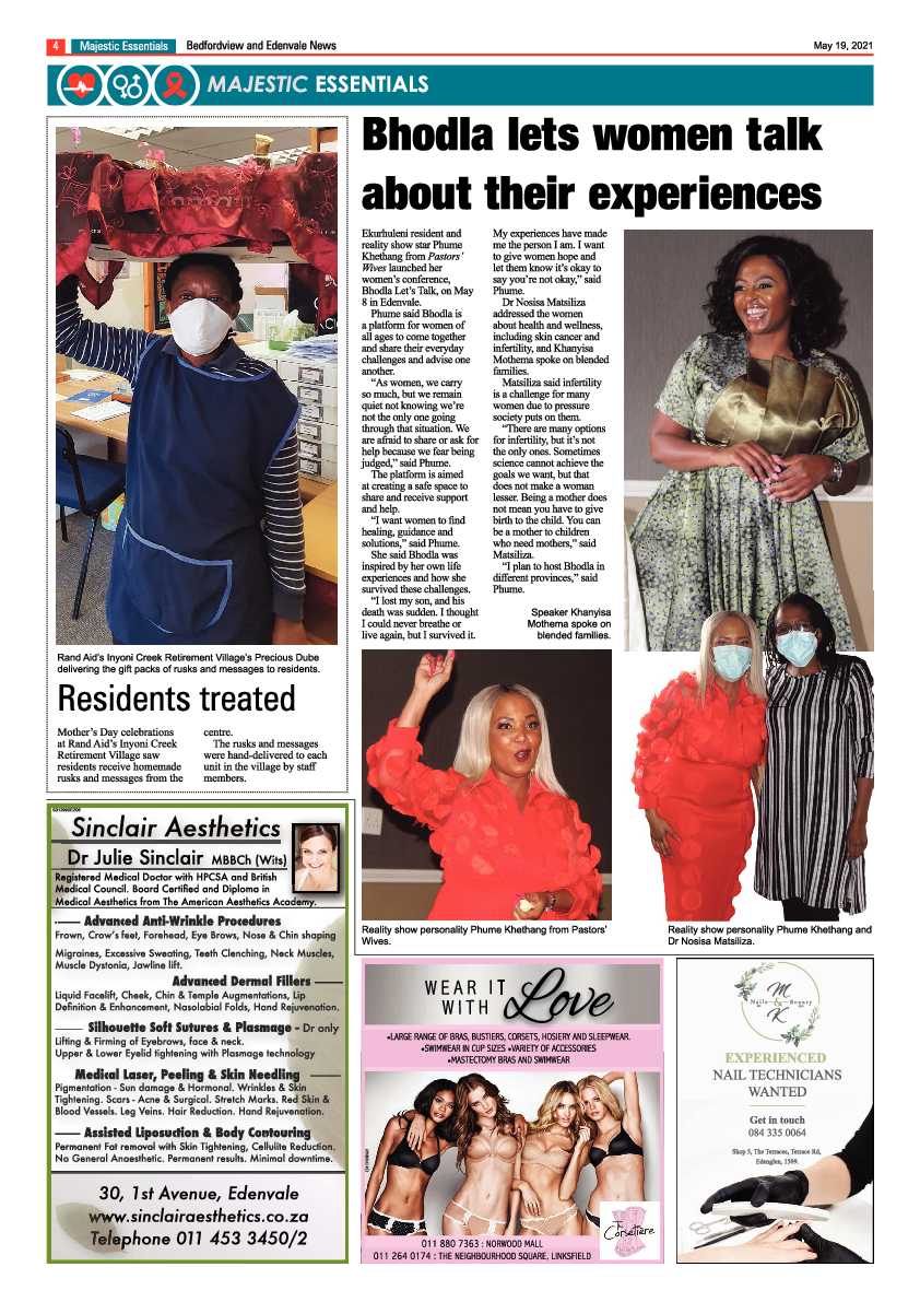 Bedfordview Edenvale News 21 May 2021 page 4