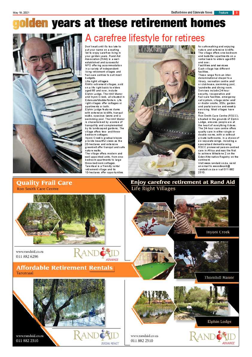 Bedfordview Edenvale News 21 May 2021 page 9