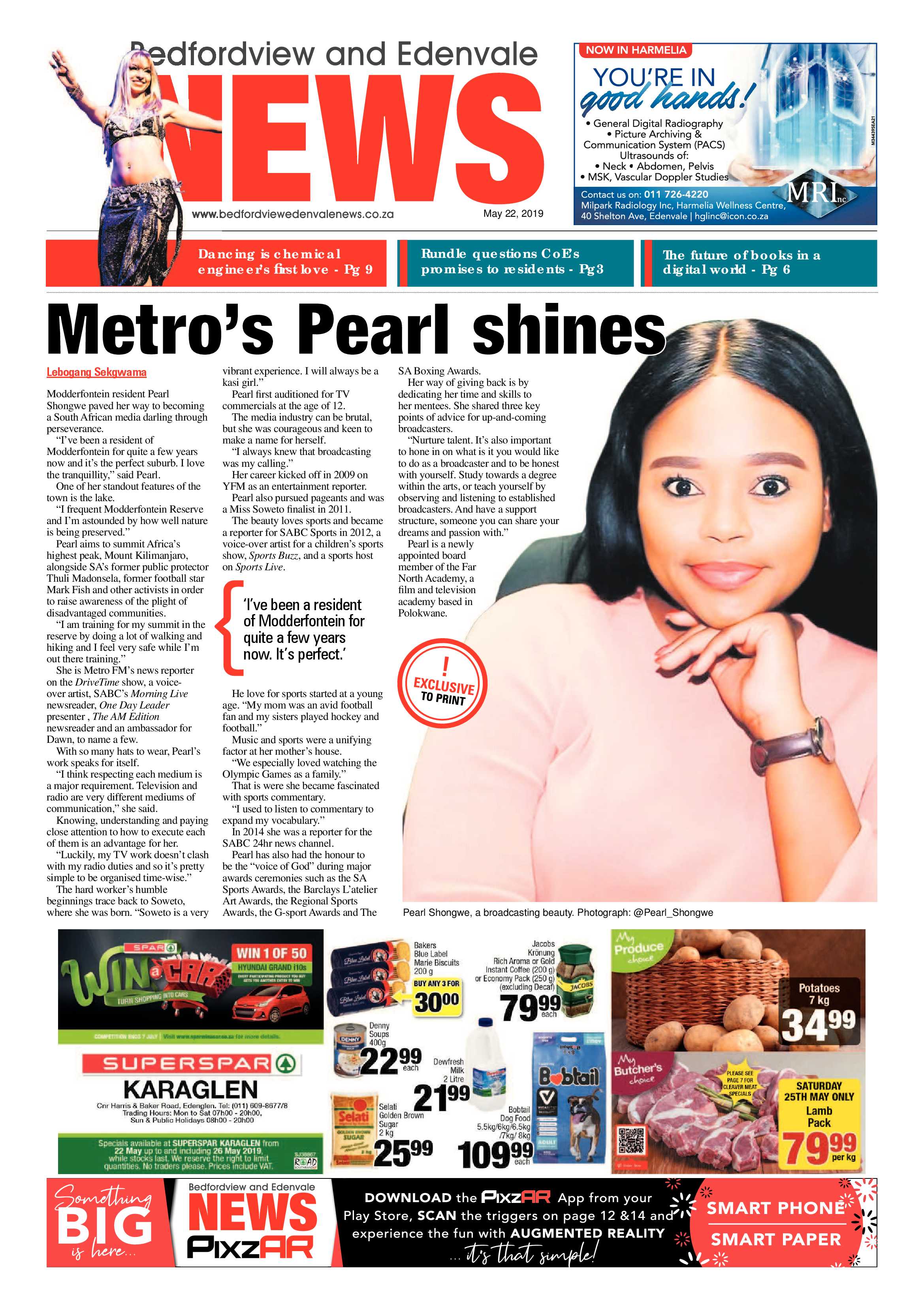 Bedfordview Edenvale News 22 May 2019 page 1