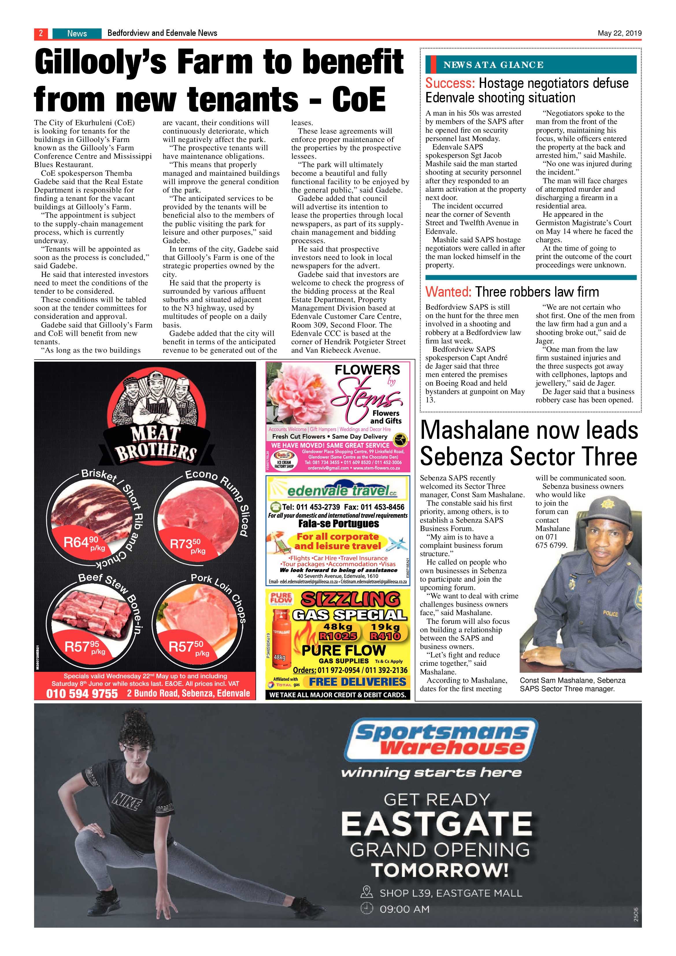 Bedfordview Edenvale News 22 May 2019 page 2