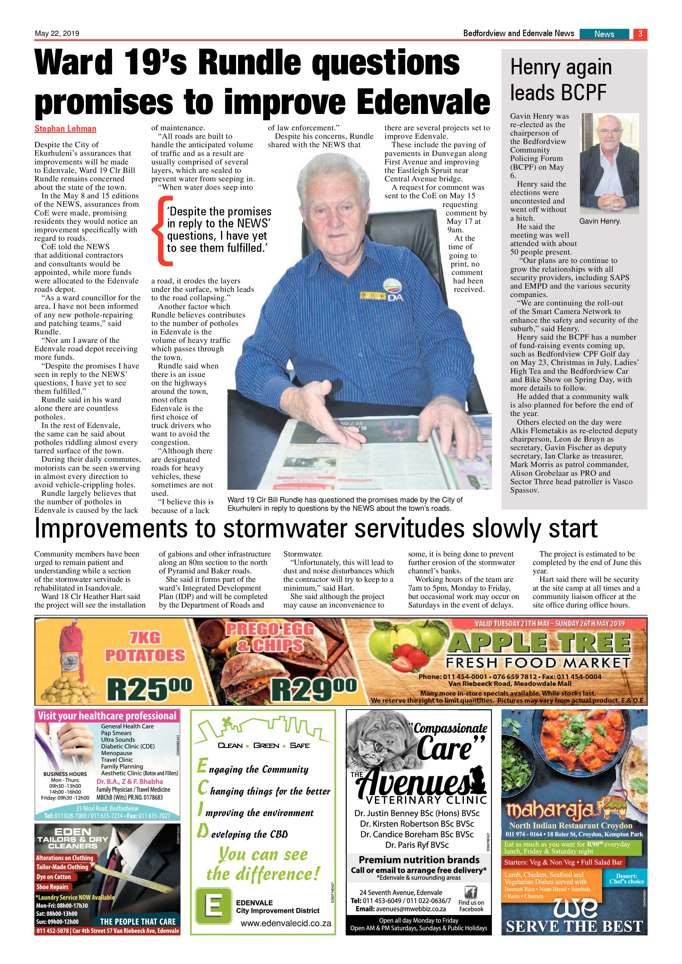 Bedfordview Edenvale News 22 May 2019 page 3