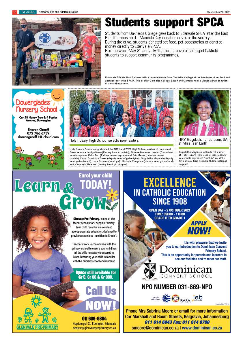 Bedfordview Edenvale News 22 September 2021 page 19