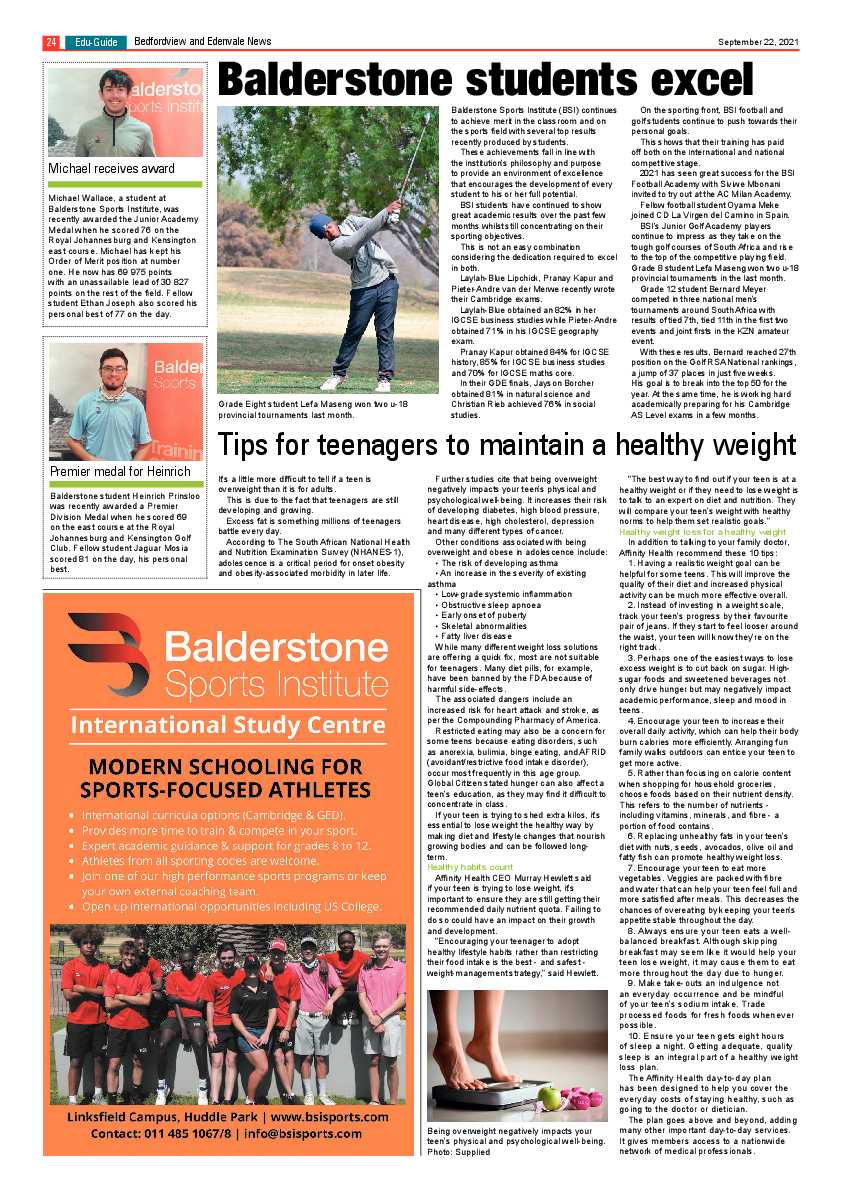 Bedfordview Edenvale News 22 September 2021 page 25