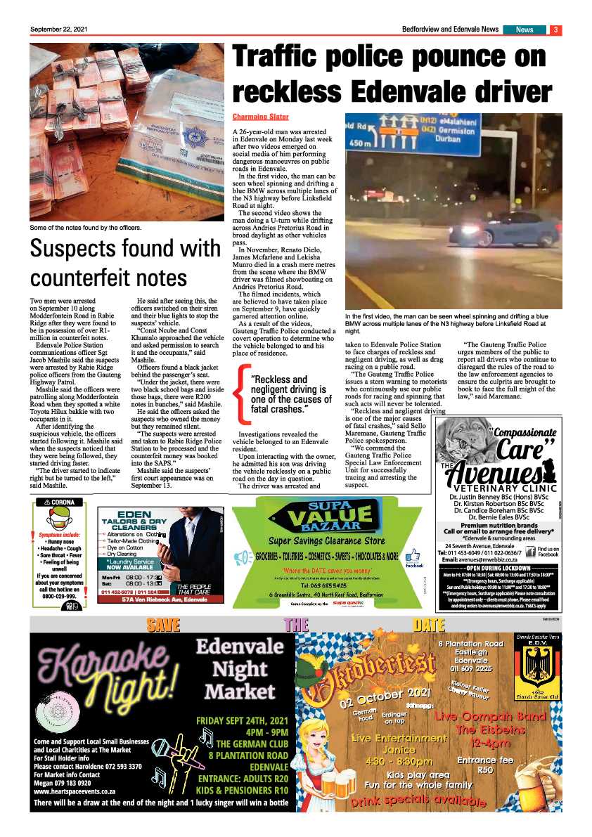 Bedfordview Edenvale News 22 September 2021 page 31
