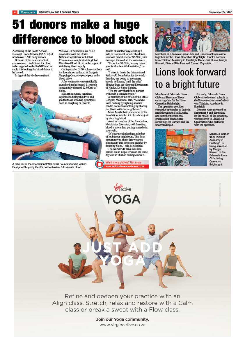 Bedfordview Edenvale News 22 September 2021 page 32