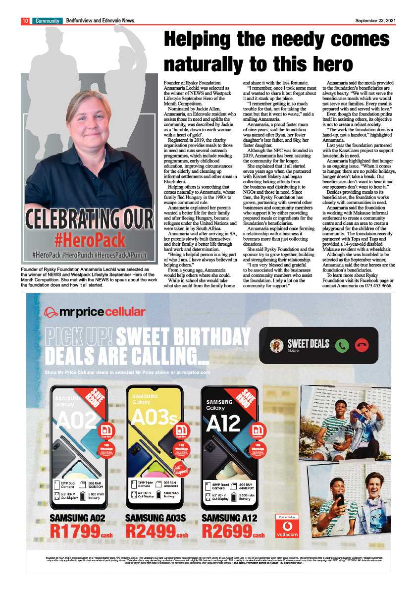 Bedfordview Edenvale News 22 September 2021 page 38
