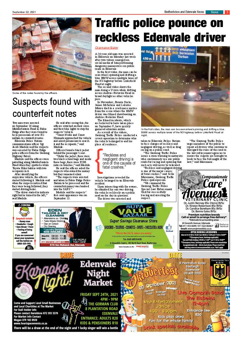 Bedfordview Edenvale News 22 September 2021 page 4
