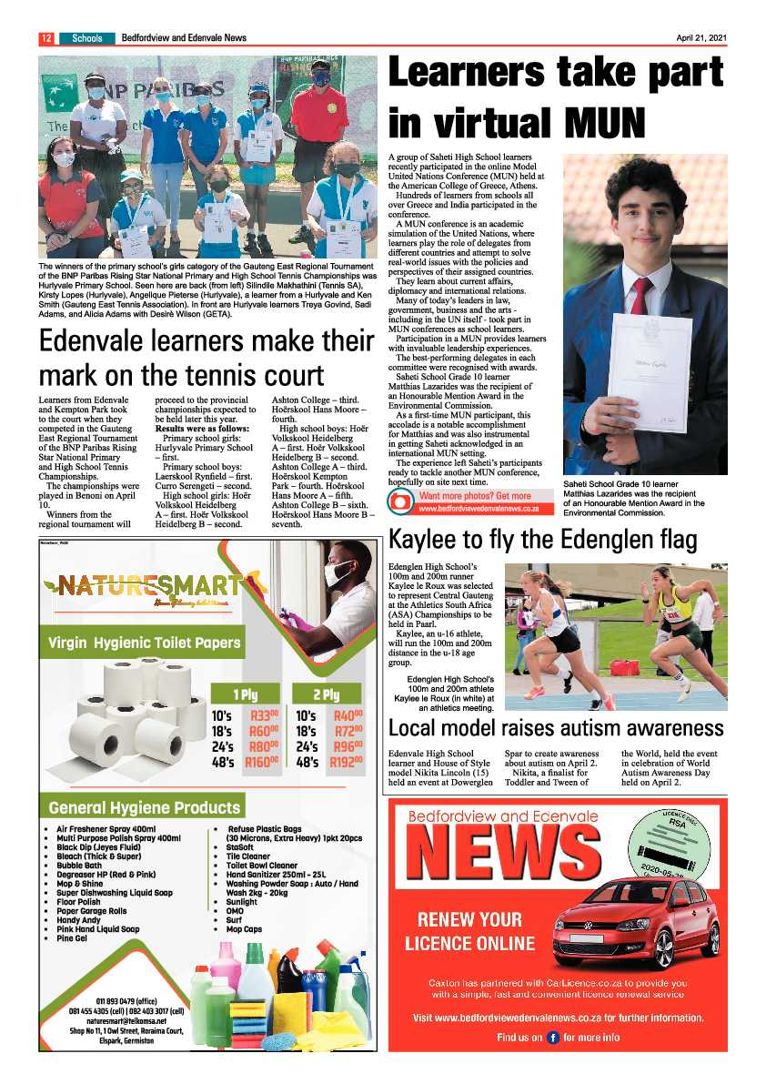 Bedfordview Edenvale News 23 April 2021 page 12