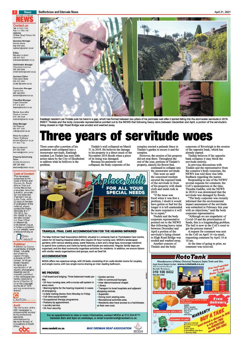 Bedfordview Edenvale News 23 April 2021 page 2