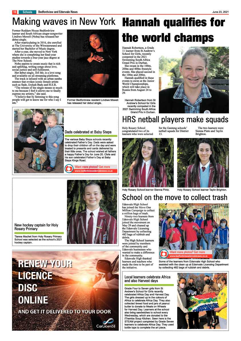Bedfordview Edenvale News 23 June 2021 page 16