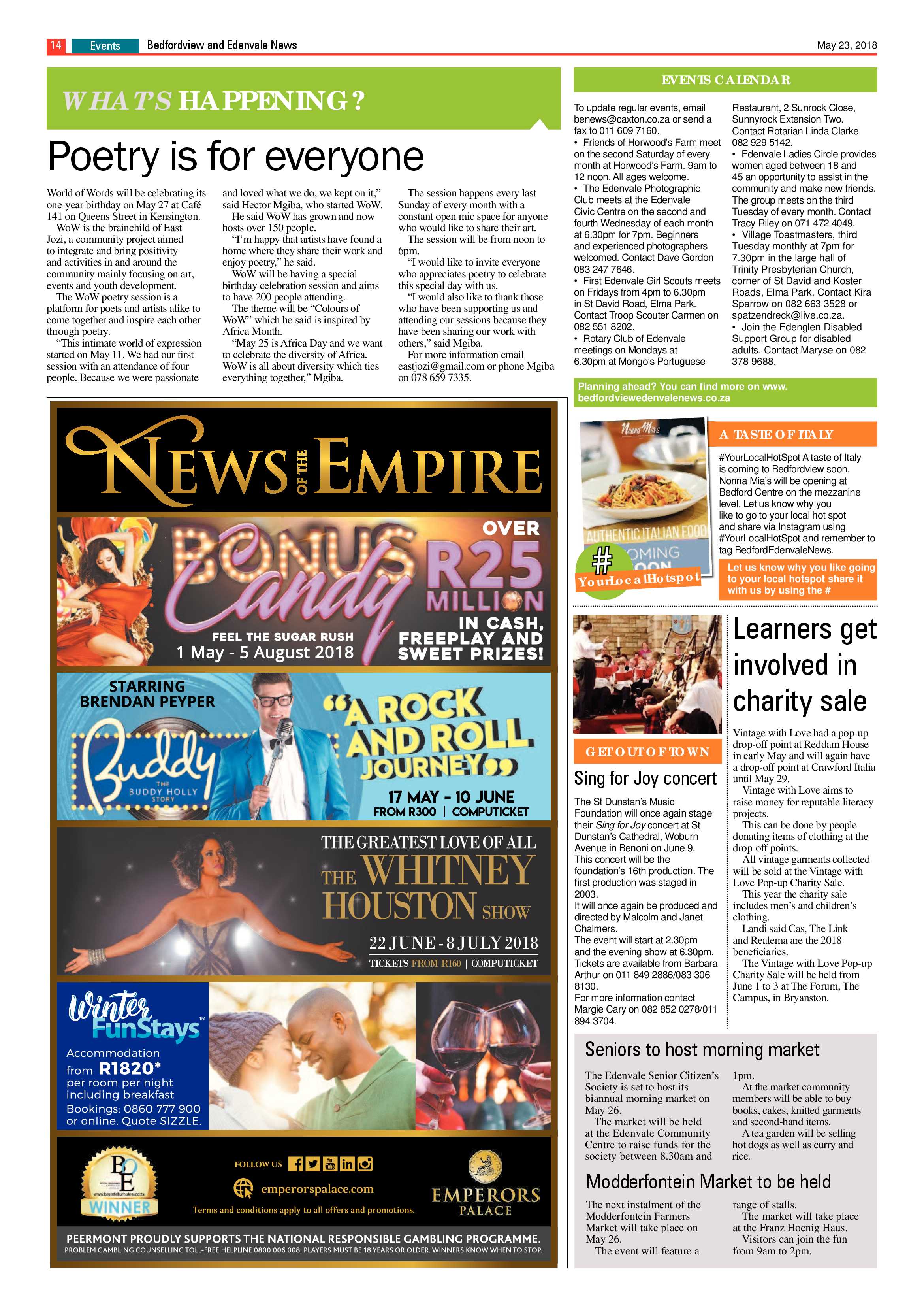 Bedfordview Edenvale News 23 May 2018 page 14