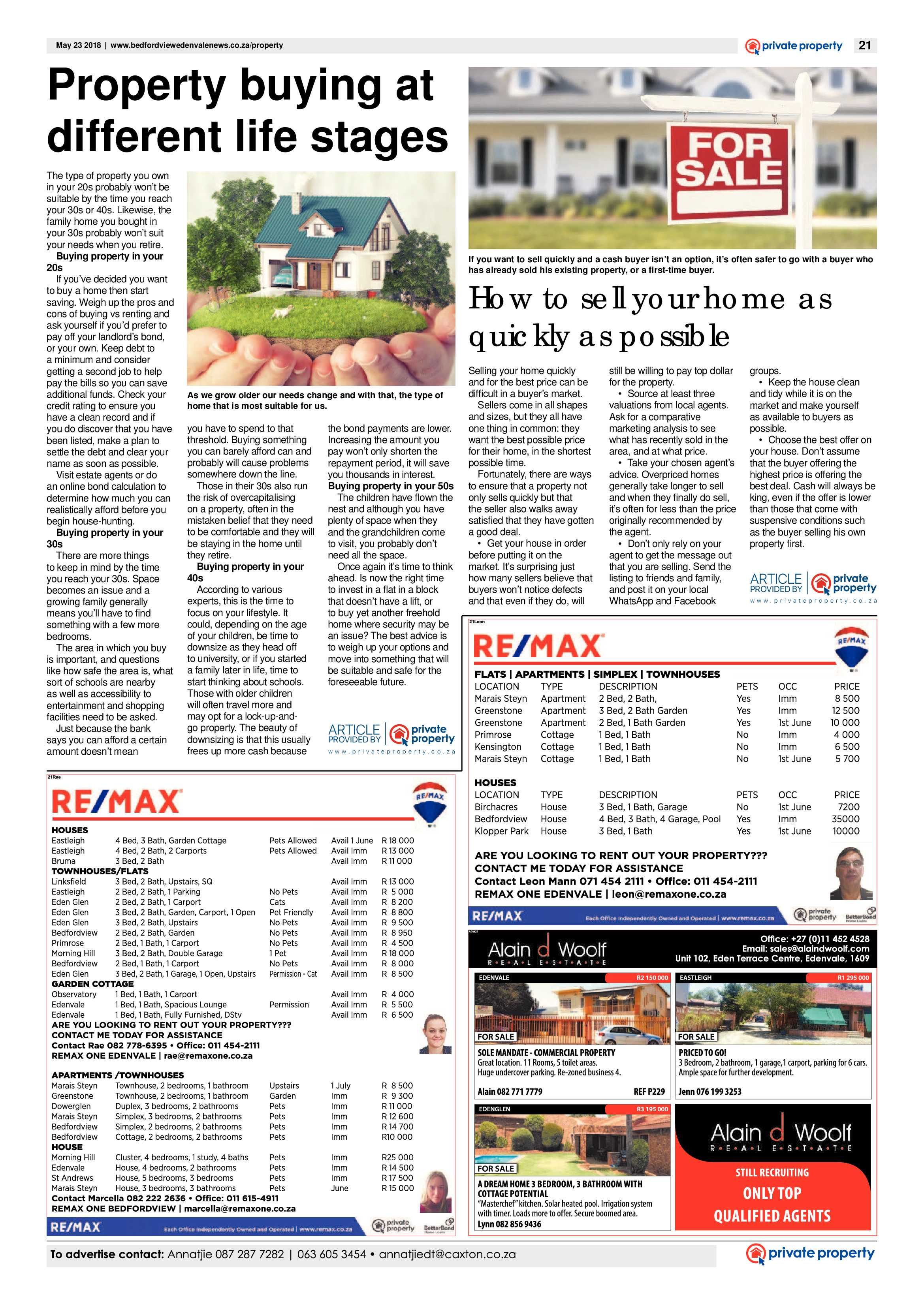 Bedfordview Edenvale News 23 May 2018 page 21