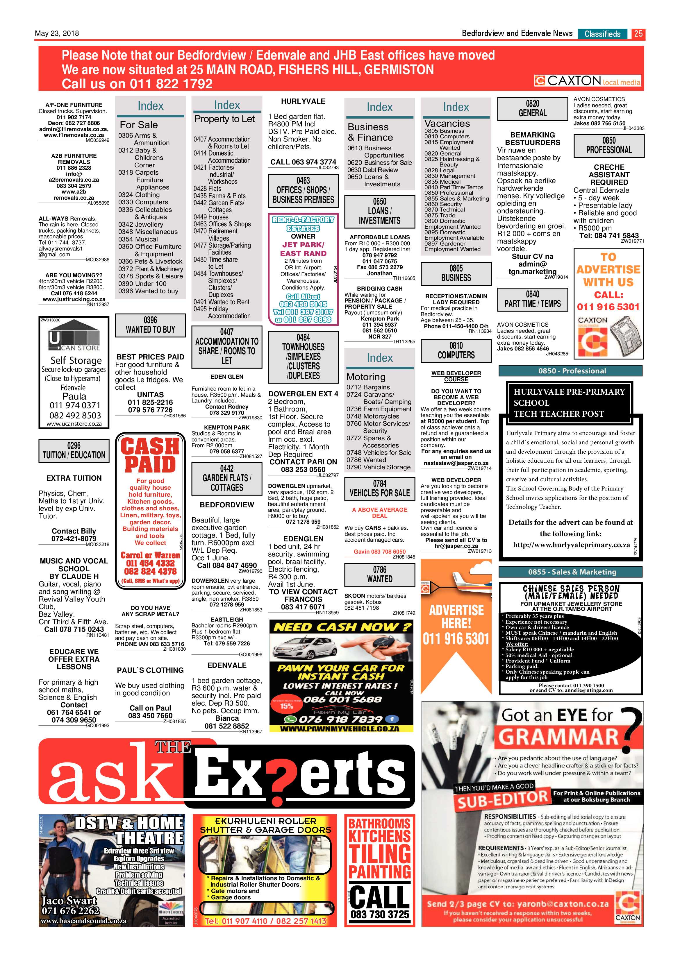 Bedfordview Edenvale News 23 May 2018 page 25