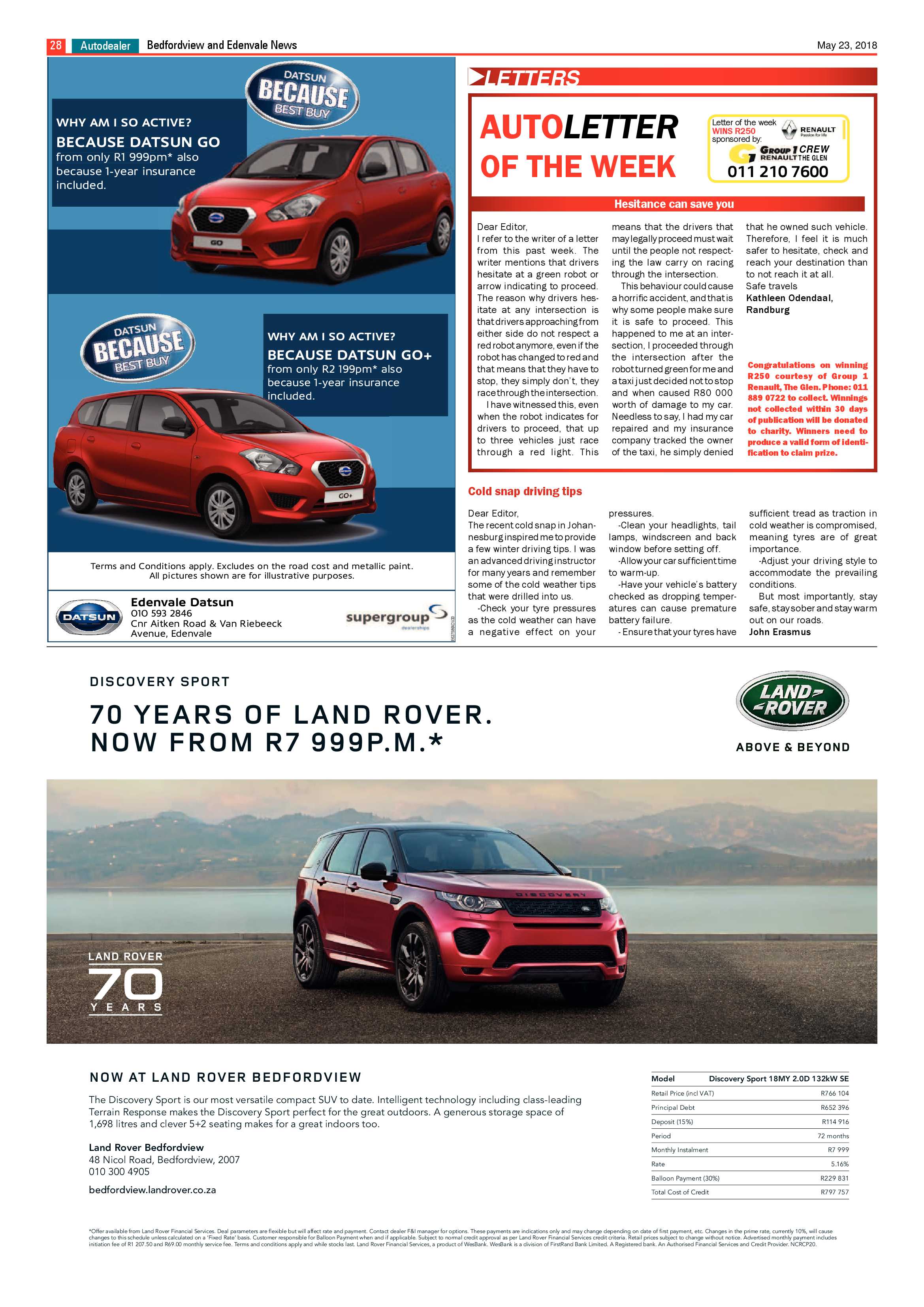 Bedfordview Edenvale News 23 May 2018 page 28