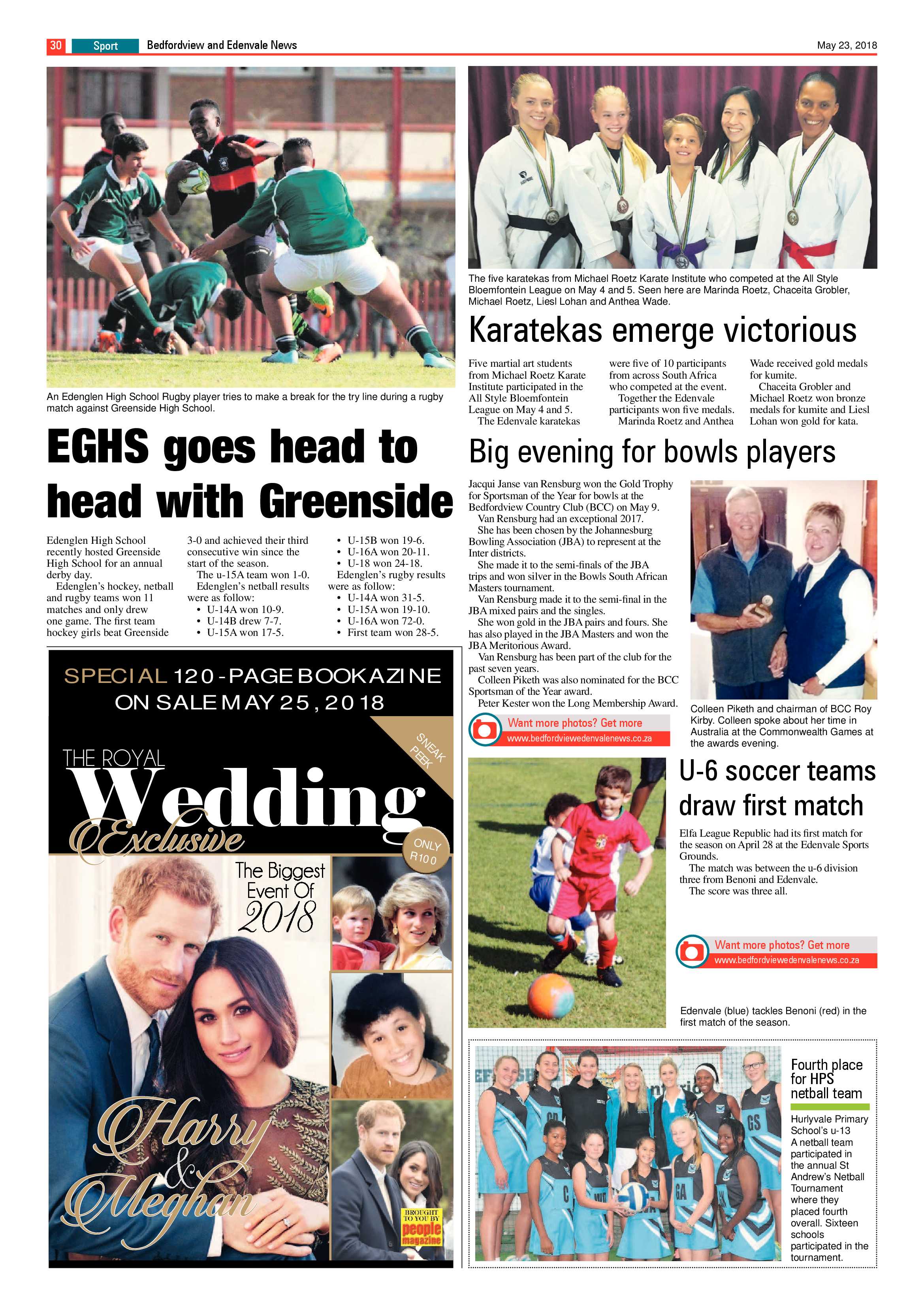 Bedfordview Edenvale News 23 May 2018 page 30