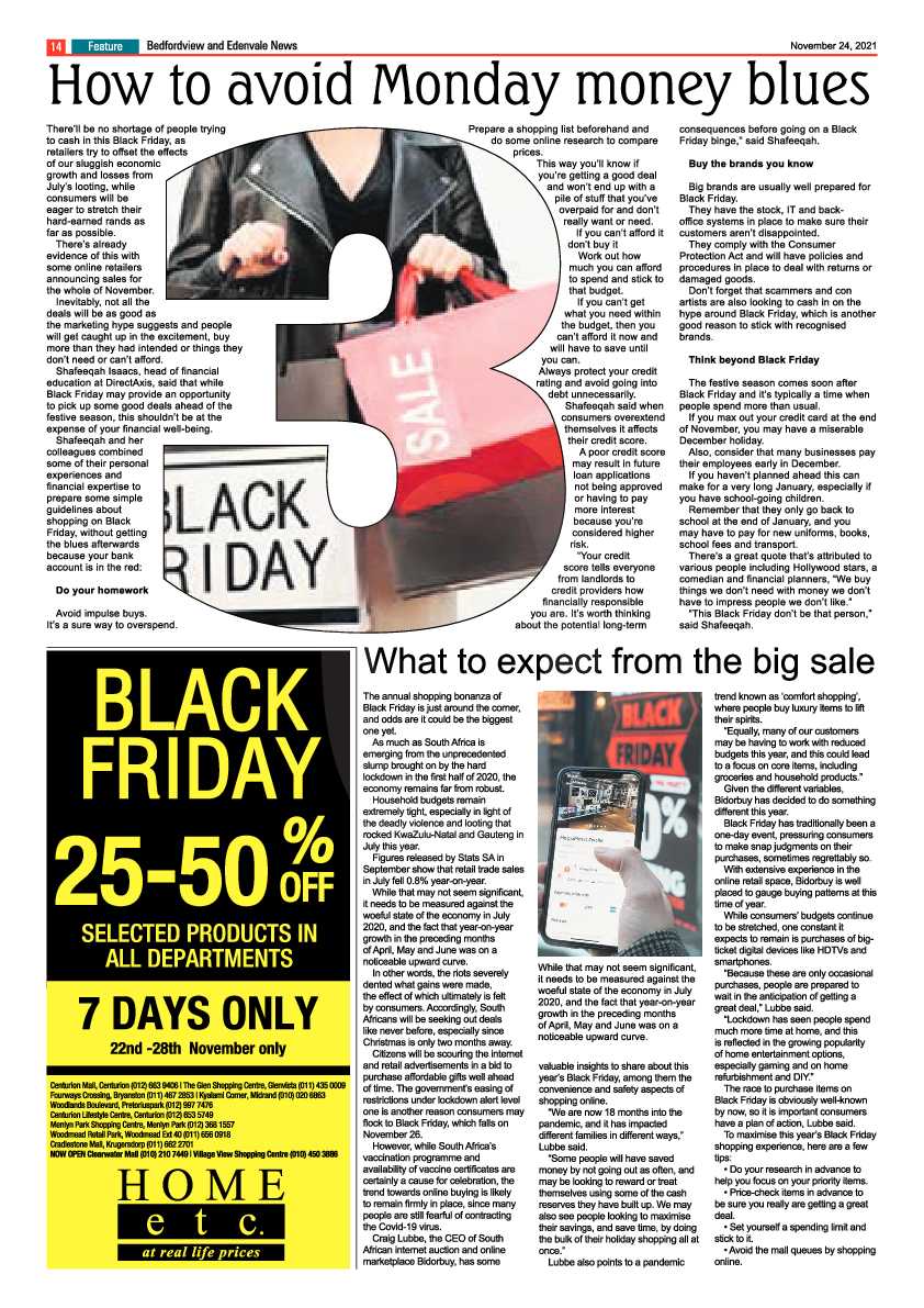 Bedfordview Edenvale News 24 November 2021 page 16