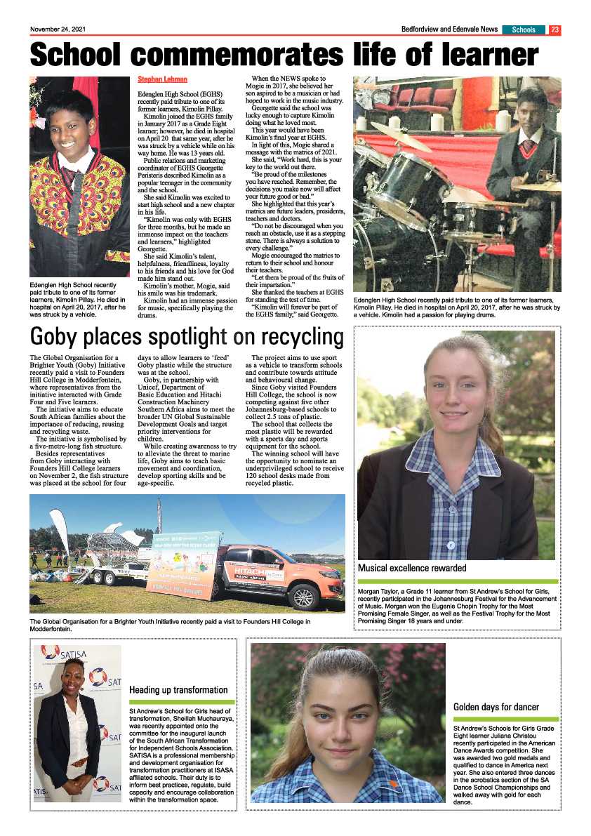 Bedfordview Edenvale News 24 November 2021 page 25